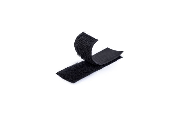istock Fastener Velcro tape isolated on white, soft focus close up 2193421512