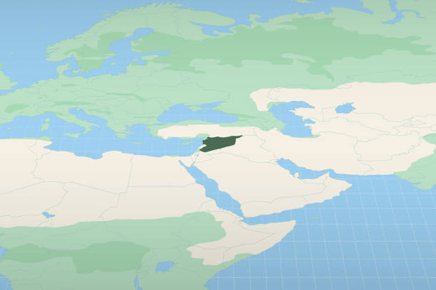 istock Syria highlighted on a detailed map, geographic location of Syria. 2193423253