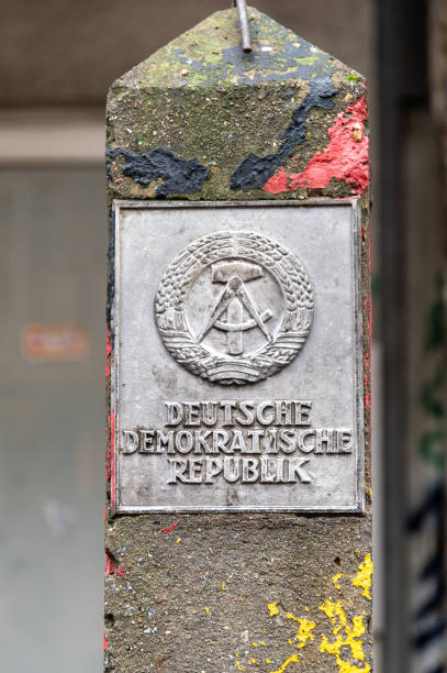 istock GDR Flag on a Metal Plaque 2193423950