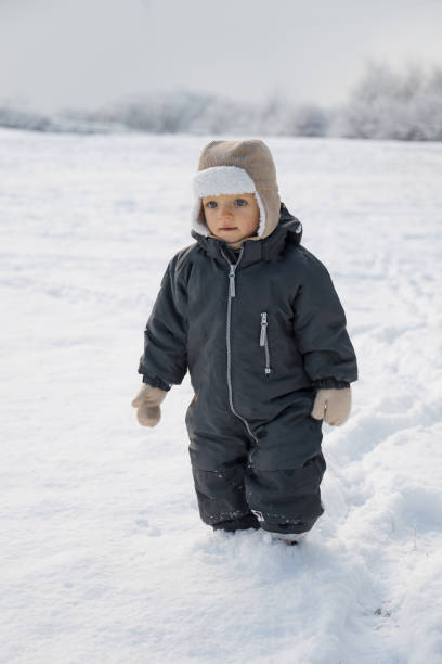 istock Toddler Walking in Snow on a Cold Winter Day 2193425935