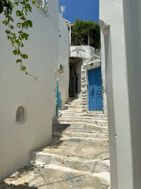 istock Traditional greek white washed houses on Amorgos 2193432450