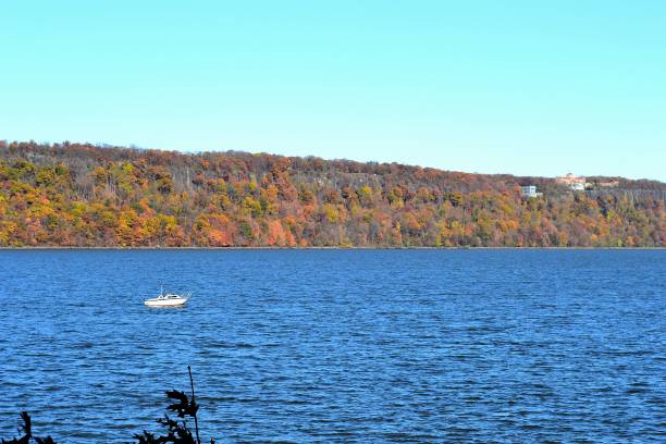 istock Boat on the hudson river 2193434645