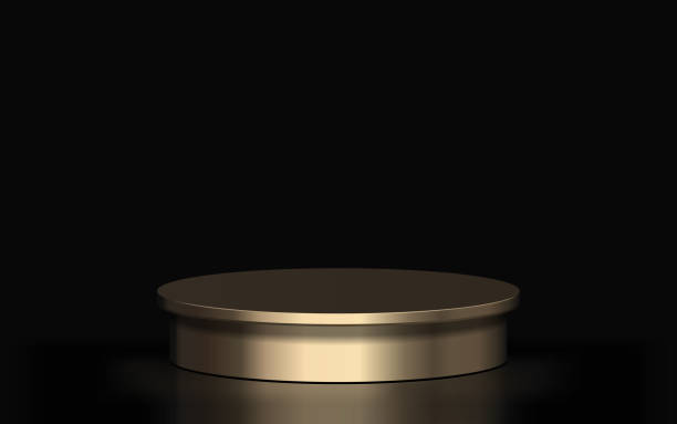 istock 3D empty round podium mockup for showing any product. Abstract minimal geometric podium composition. Like scene, studio, showroom, showcase 2193437923