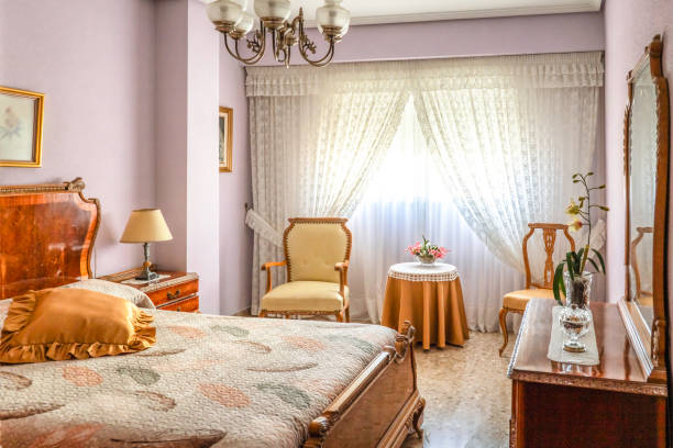 istock Retro Bedroom Interior. Grandmacore Aesthetic 2193448360