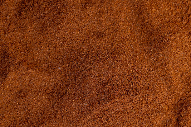 a large amount of ground coffee powder