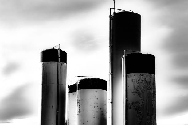 istock Industrial Smoke Stacks in Portland Oregon 2193452034