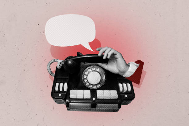 istock Banner photo creative image collage of hand hold telephone receiver retro device communication bubble speech chatterbox talk 2193454776