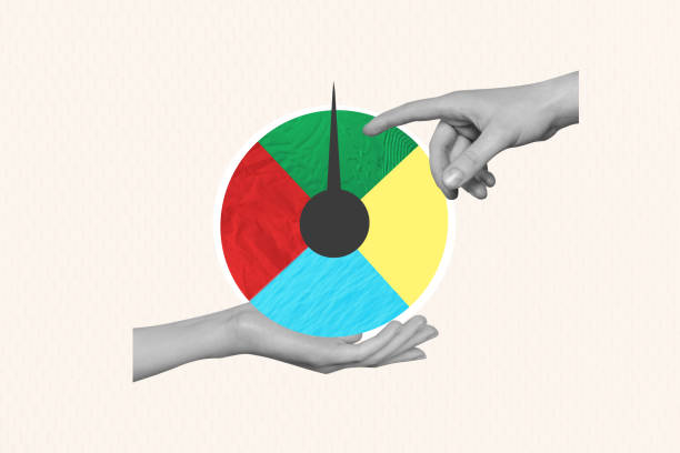 istock Composite art 3d creative image collage of hands show speedometer statistics success development deadline time imitation concept 2193456330
