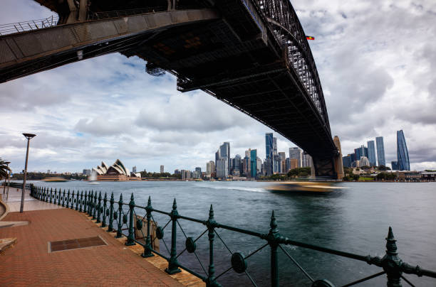 istock Sydney Harbor Bridge - Pedestrians Walkway Beneath 2193463821