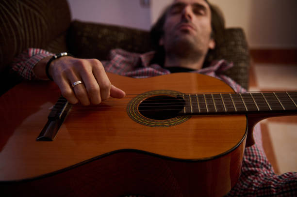 cute brown guitarist