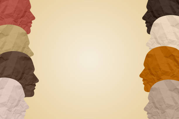 istock Assimilation or multiculturalism Demographic change and changing demography as social cohesion of people assimilated or assimilating or diversity in a population in a 3D illustration style. 2193468917