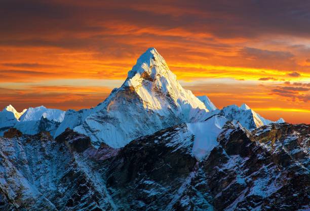 istock Evening panoramic view of mount Ama Dablam 2193480886