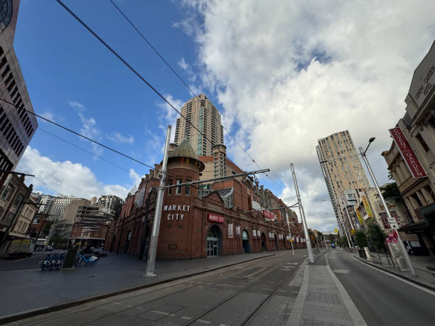Sydney, Australia-November 9, 2024: Market City during the early morning hours before stores open. Market City is located in the historic Haymarket district where hawker stalls and street markets are hosted. It is the city's Asian marketplace.