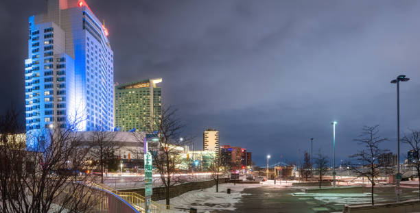 istock Windsor, Ontario Winter Skyline at Dusk 2193486324