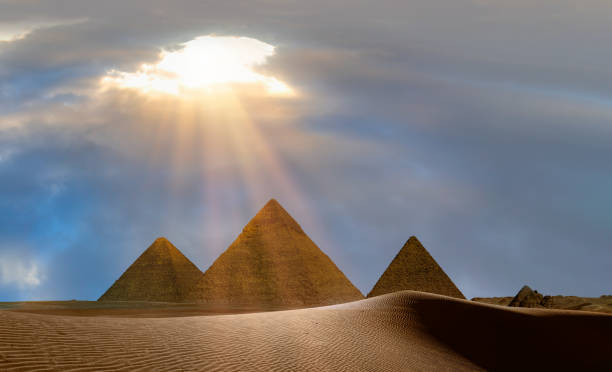 istock Giza Pyramid Complex at amazing sunset - Cairo, Egypt 2193494137