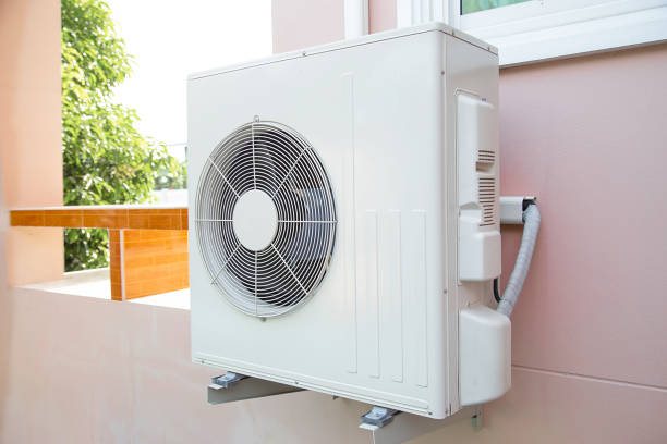 istock Air conditioner is installed outside the building. 2193495724