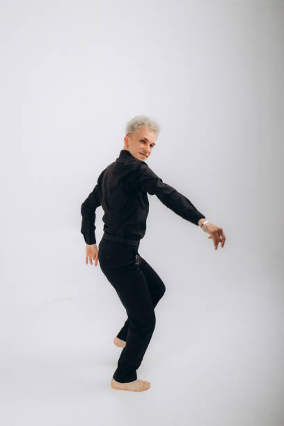 istock The man dances bachata, kizomba, and salsa himself 2193502122