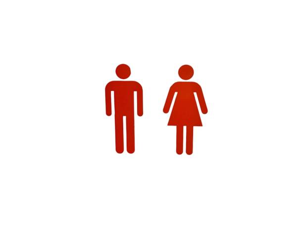istock Toilet sign board isolated on white background. Bathroom sign 2193505664