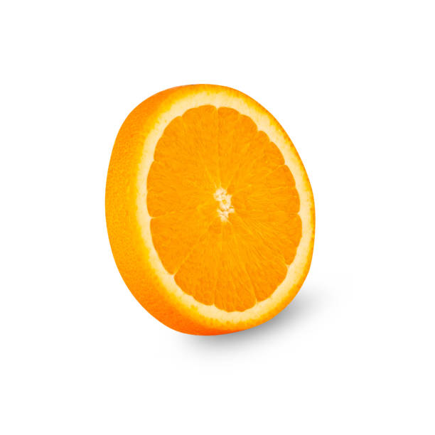 Orange slice isolated on white background with clipping path, full depth of field.