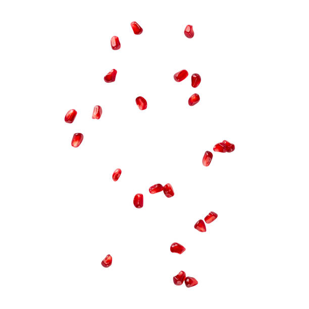 istock Falling Pomegranate seeds isolated on white background with clipping path, full depth of field 2193507107