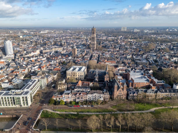 istock Rijnkade in Utrecht by drone 2193510848