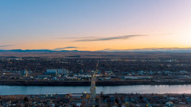 istock Great Falls, Montana drone shot in December 2193512092