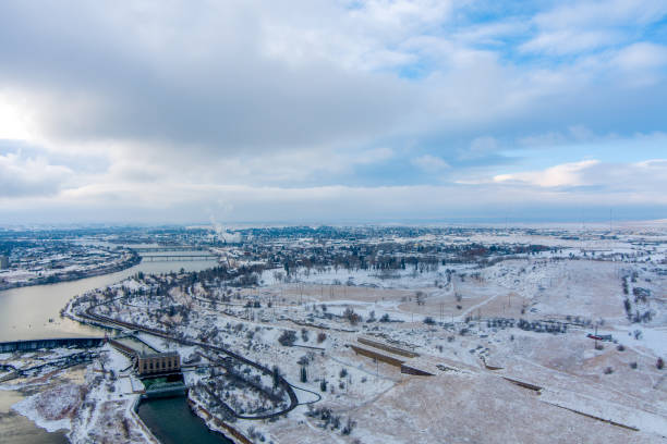 istock Aerial view of Great Falls in December 2193513242