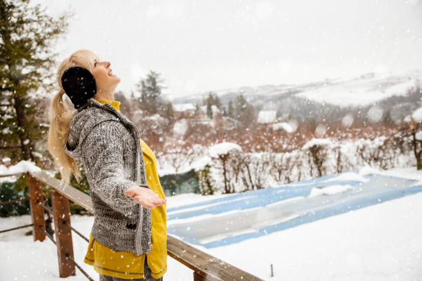 istock Woman enjoying winter weekend on Vacation 2193516460