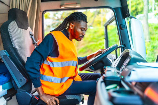 istock African driver about to drive a distribution truck 2193517995
