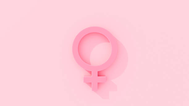 istock Pink female 3D gender symbol 2193518580