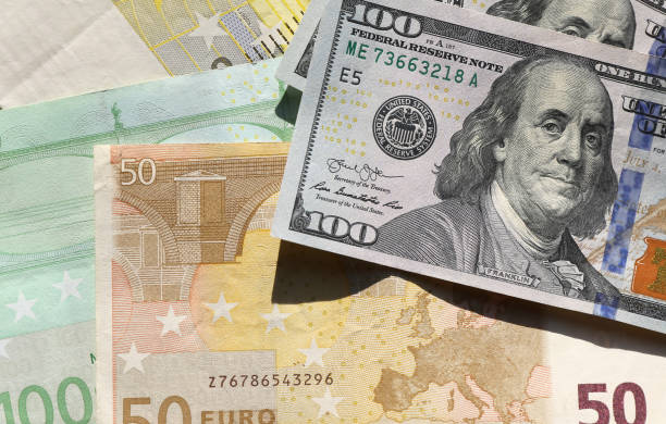 istock Euro and US Dollar Banknote Background 2193522763