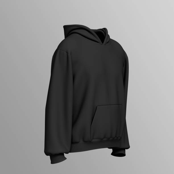 istock Black Hoodie Shirt Mock up. 3D Rendering 2193523593