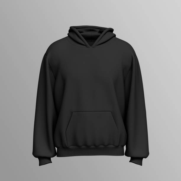 istock Black Hoodie Shirt Mock up. 3D Rendering 2193523594