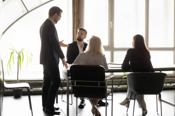 istock Team leader provide explanations about project or agreement details 2193525953