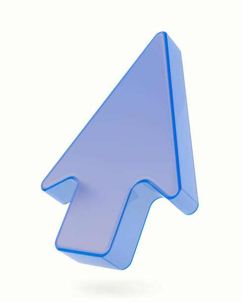 istock Glass arrow on white background. Isolated 3D illustration 2193527537