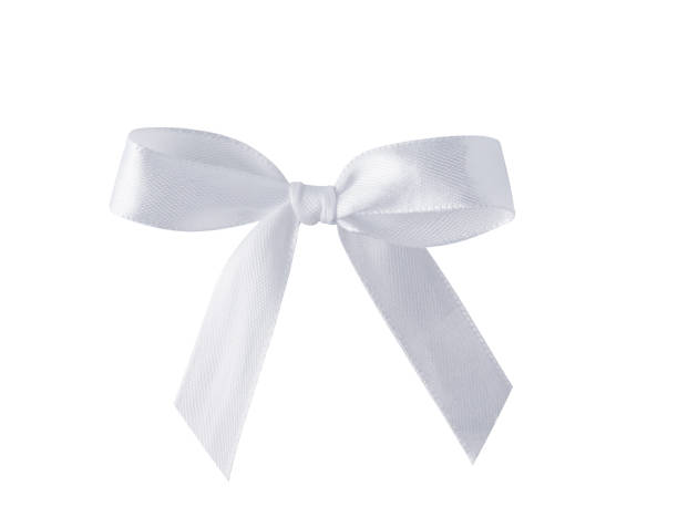 istock White silk ribbon bow isolated on white background. 2193532816