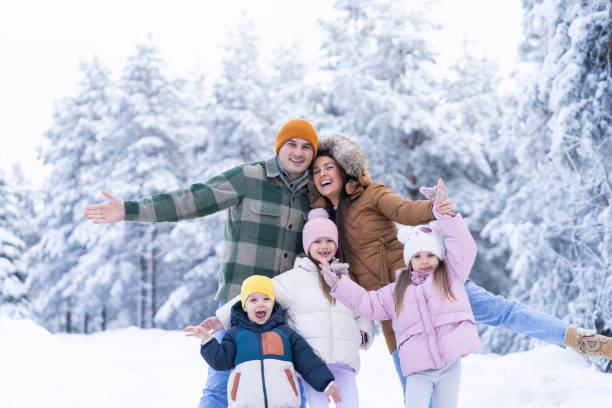 istock Family portraits on winter vacation 2193537198