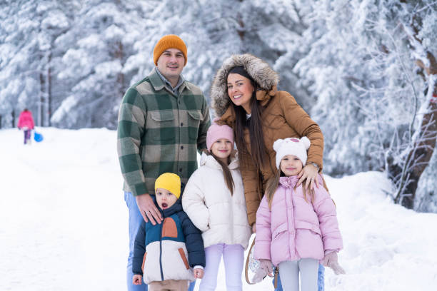 istock Family portraits on winter vacation 2193537255