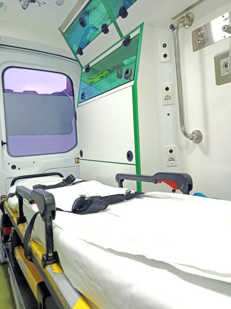 istock Interior of a medical ambulance. 2193538690