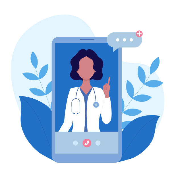 stockillustraties, clipart, cartoons en iconen met doctor illustration - ehealth