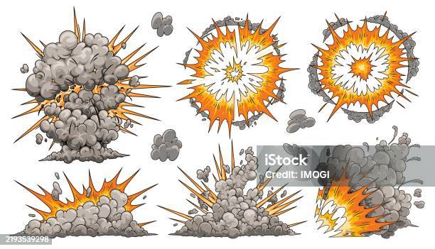 Remote Explosive Drawing Explosive Effects With Dynamic Visual Elements Stock Illustration ...