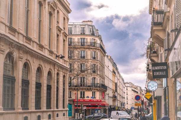 istock Charming Parisian street with classic architecture and serene atmosphere 2193542237