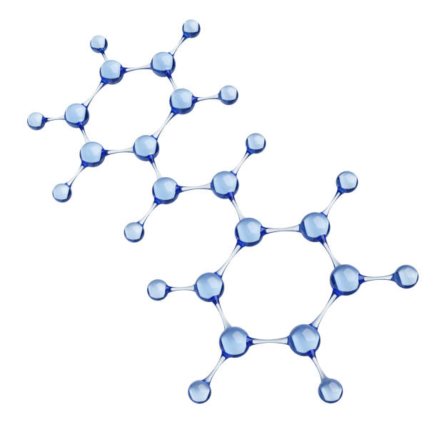 istock Atom Benzil a compound of hydrocarbon. Molecular structure for hemistry background. Clipping path included. 2193548721
