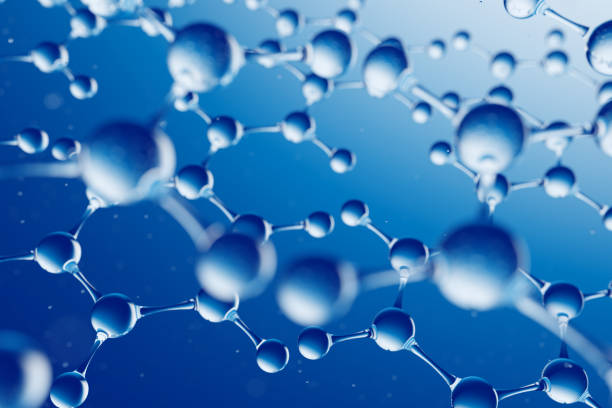 istock Atom Benzil a compound of hydrocarbon. Molecular structure for hemistry background. 2193548722