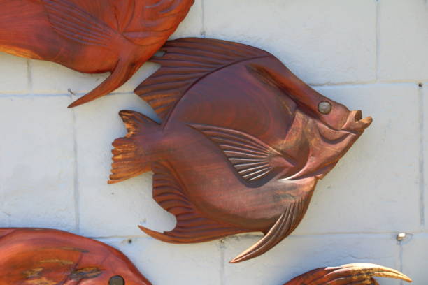 istock Wooden Sculpture of Fish 2193549579