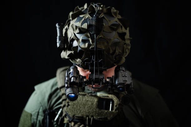 istock A soldier using modern thermal and night vision in the darkness. 2193552380