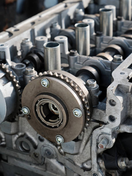 istock Vertical image a gasoline internal combustion engine disassembly for repair in a passenger car. 2193552594