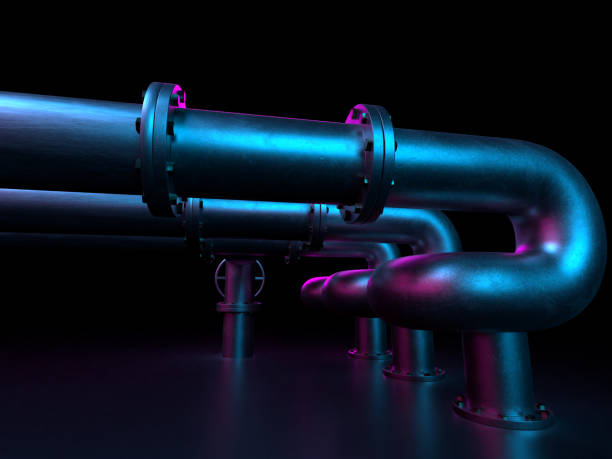 istock Steel piping, pipeline 3d illustration 2193553024