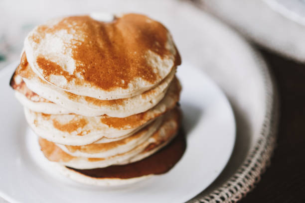 istock Hot homemade stack of pancakes on plate 2193556044