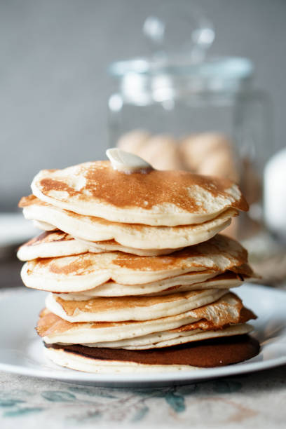 istock Hot homemade stack of pancakes with butter 2193556182